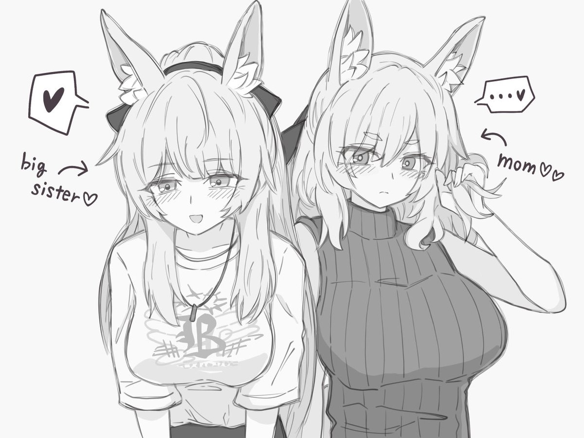 エンドフィールド絵で最近見てくれた方多いので紹介しておきます
お姉ちゃんとママです