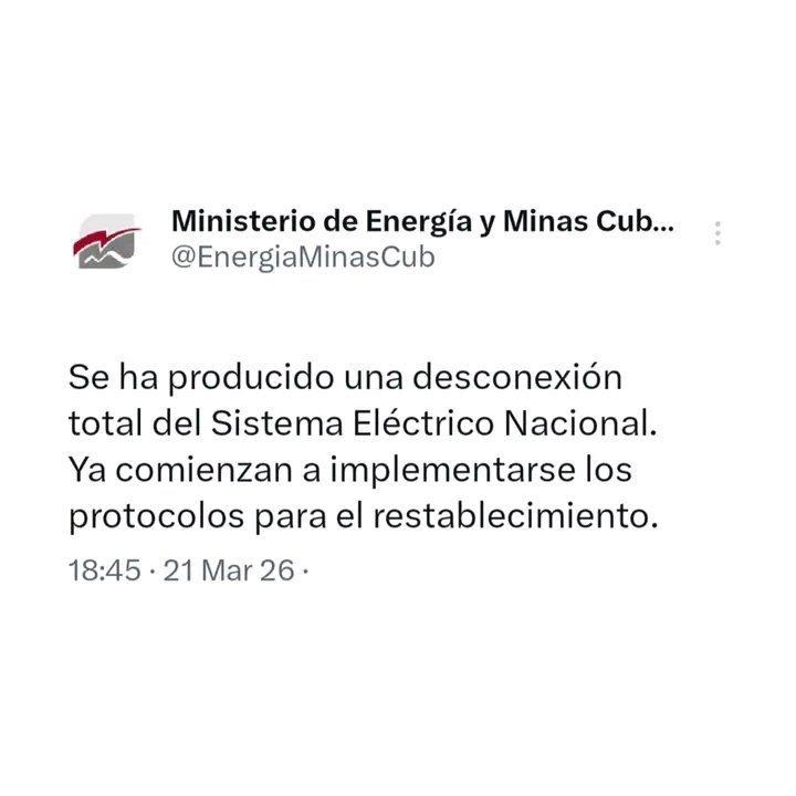 Microsistema en Granma presta servicio a hospitales de Bayamo y Manzanillo tras desconexión del SEN

🕒 9:05 PM – Entrada de funcionamiento del Microsistema en Granma