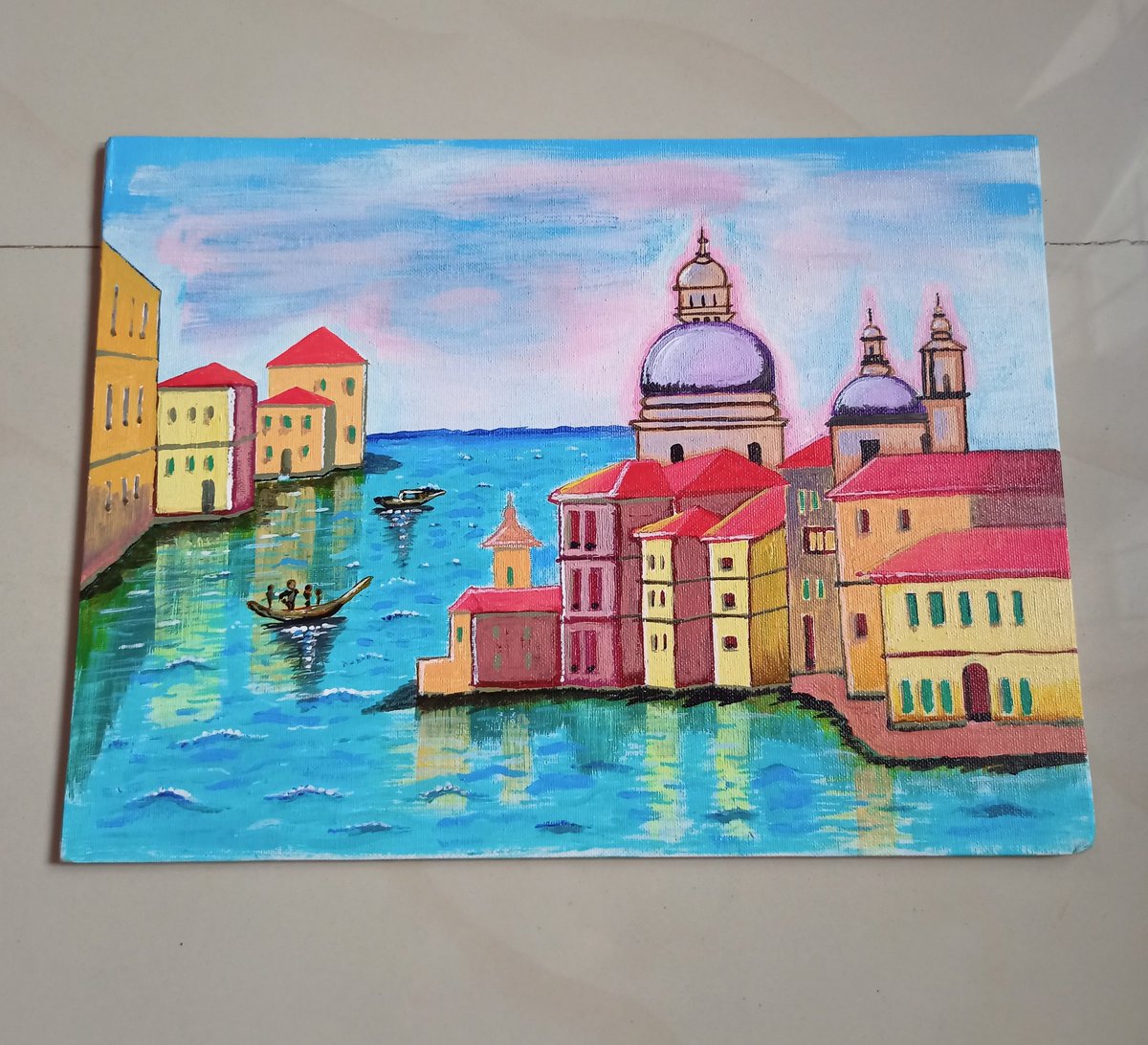 Take a free look at the beautiful floating city of Venice here.
🎨 VENICE PAINTING 🖌️:
MEDIUM   : Acrylic paints 
MATERIAL:
Canvas board 12×16
#bdancingbrushes #art