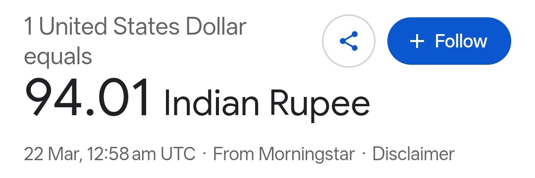 हां भई संघी <a href="/ImRo45/">Rohit Sharma</a> ,

अब डॉलर 94.01 होने पर ट्वीट नहीं करोगे? 

USD up to 94.01?? Pound has 125.23 !! Look like I'm going to have to find new vacation spot in the future *facepalm*