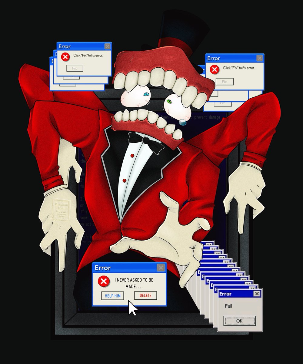 CinnamonBees_'s tweet photo. He’s trying his best…
#tadc #caine #TheAmazingDigitalCircus https://t.co/YdUESLk6WK