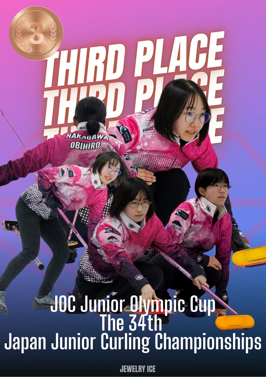 JOCジュニアオリンピックカップ  
第34回 日本ジュニアカーリング選手権大会

最終結果
3位

目標の「全日本ジュニア優勝」には届きませんでした。

たくさんの応援に支えられ戦い抜くことができました。

この悔しさを忘れず
来年は必ず優勝を掴み取ります。

応援ありがとうございました。
#jjcc2026