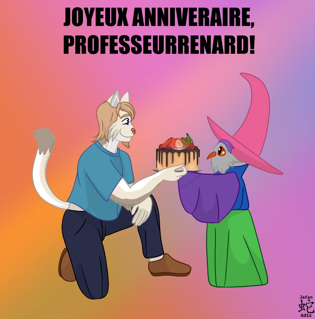 Joyeux Anniversair mon cher ami!  

#birthday #anthro #friend