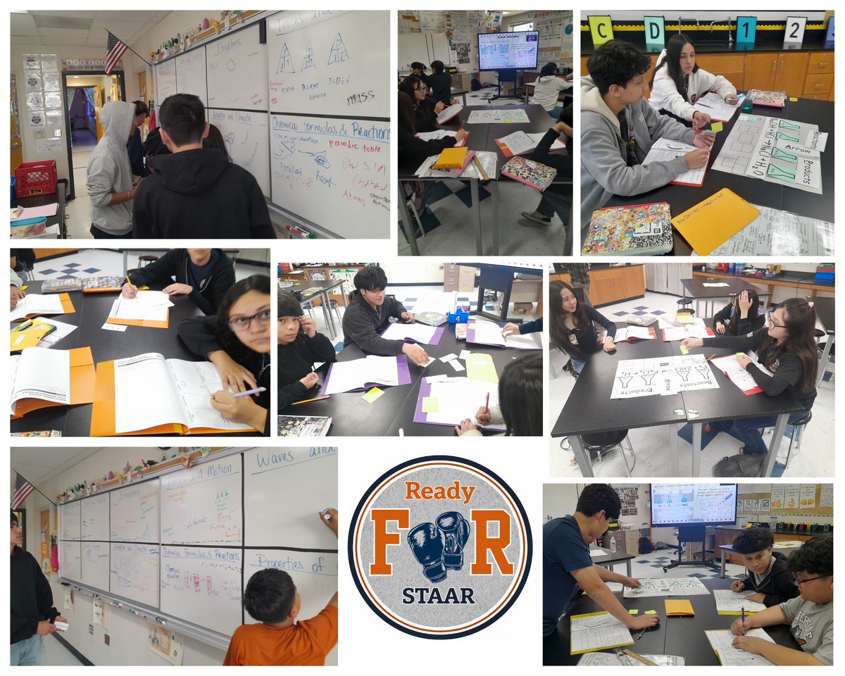 buenosDiaz_sci's tweet photo. Our Rebels were off to a great STAAR-t in week 1 of Science blitz - #tourofknowledge, counting atoms ⚛️ in formulas/🧑‍🔬equations, and solving for conserved⚖️ mass. S/O to our amazing science team for helping with small groups! We are #readyFORSTAAR https://t.co/QNaoiwJEle