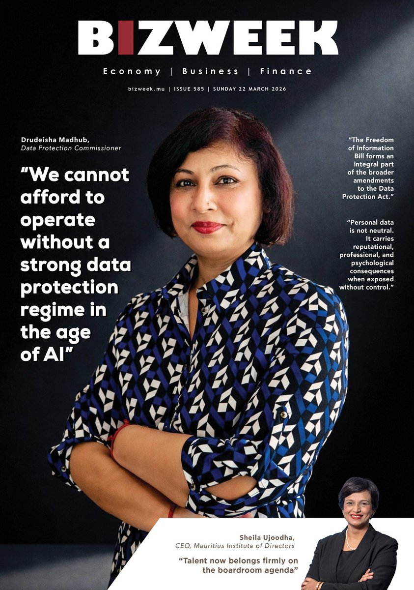 bizweekmu's tweet photo. “We cannot afford to operate without a strong data protection regime in the age of AI” - Drudeisha Madhub | Data Protection Commissioner
📰Read the full article on : https://t.co/5SeANTQQty
#Bizweek #Business #Diplomacy #Finance #Economy #Business #AI
@mcbgroup https://t.co/TYs9uadlje