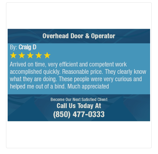 We believe in going above and beyond when it comes to garage door repairs!

Pensacola Overhead Door &amp; Operator
Garage Door Repairs in Pensacola
bit.ly/2N2MybW