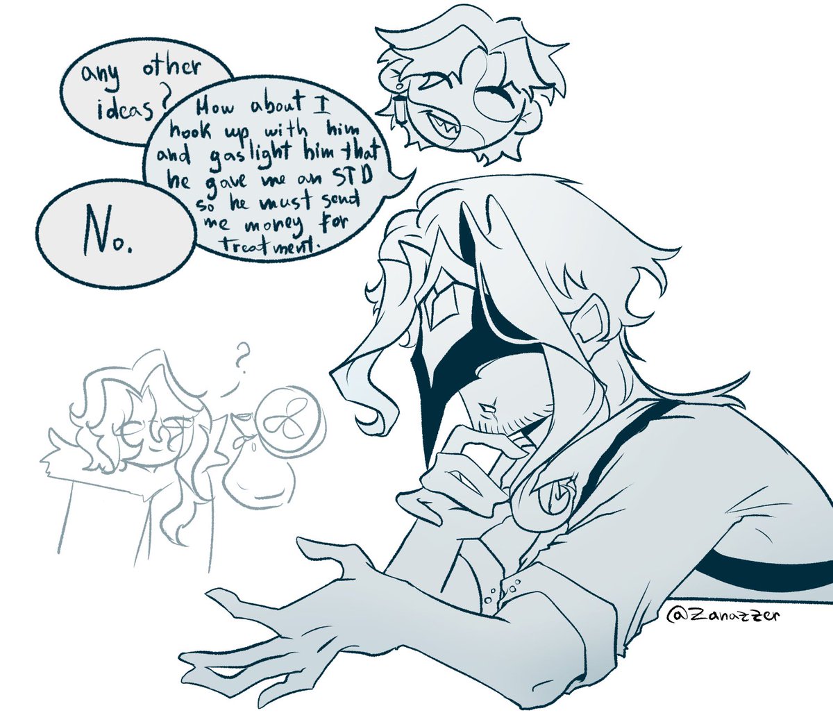 meanwhile in the lab.. the segments trying to find ways to get more funds from the banker..

#dottore #pantalone ( implied #dottolone #panttore )