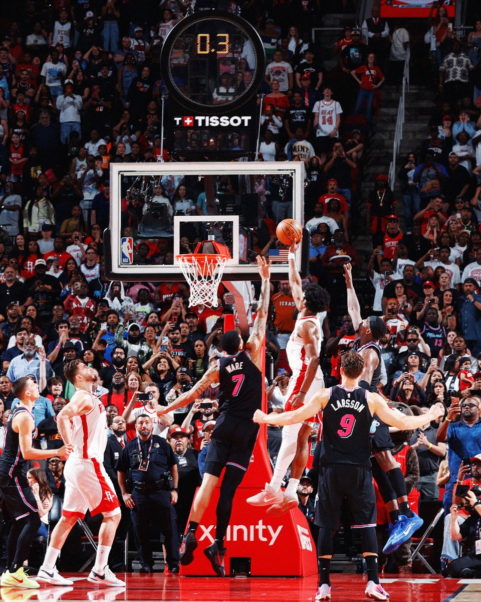 NBA's tweet image. Right before the buzzer 📸

What a win for Amen Thompson and the Rockets!
