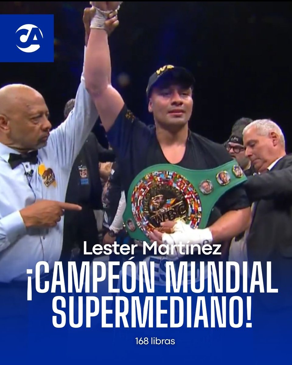 #VamosLester | El guatemalteco Lester Martínez ganó la pelea ante Aleem para convertirse en el Campeón interino del peso supermediano.