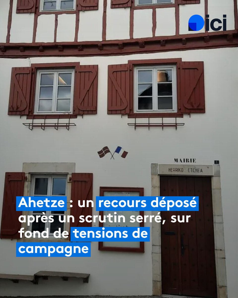 Ahetze : un recours déposé après un scrutin serré, sur fond de tensions de campagne
➡️ l.francebleu.fr/TeUq