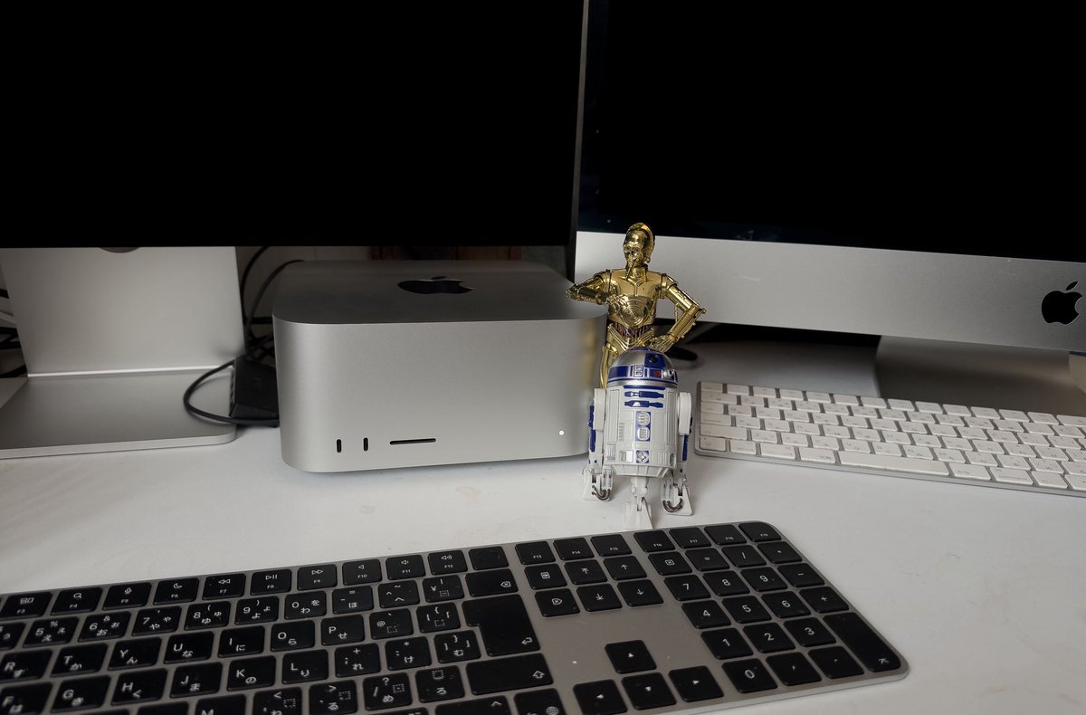 colorful_jin's tweet image. 皆さまこんにちは😃
スターウォーズとは関係ないのですが、
この度iMac2017 27inchからMac studio M4 Maxに乗り換えました。デザイン業務で愛用しておりましたがAdobeソフトがいよいよ使えなくなりそうで正直嫌々です💦
私と同じ境遇の方お答えできることあればお答えします😅
#mac #imac #macstudio