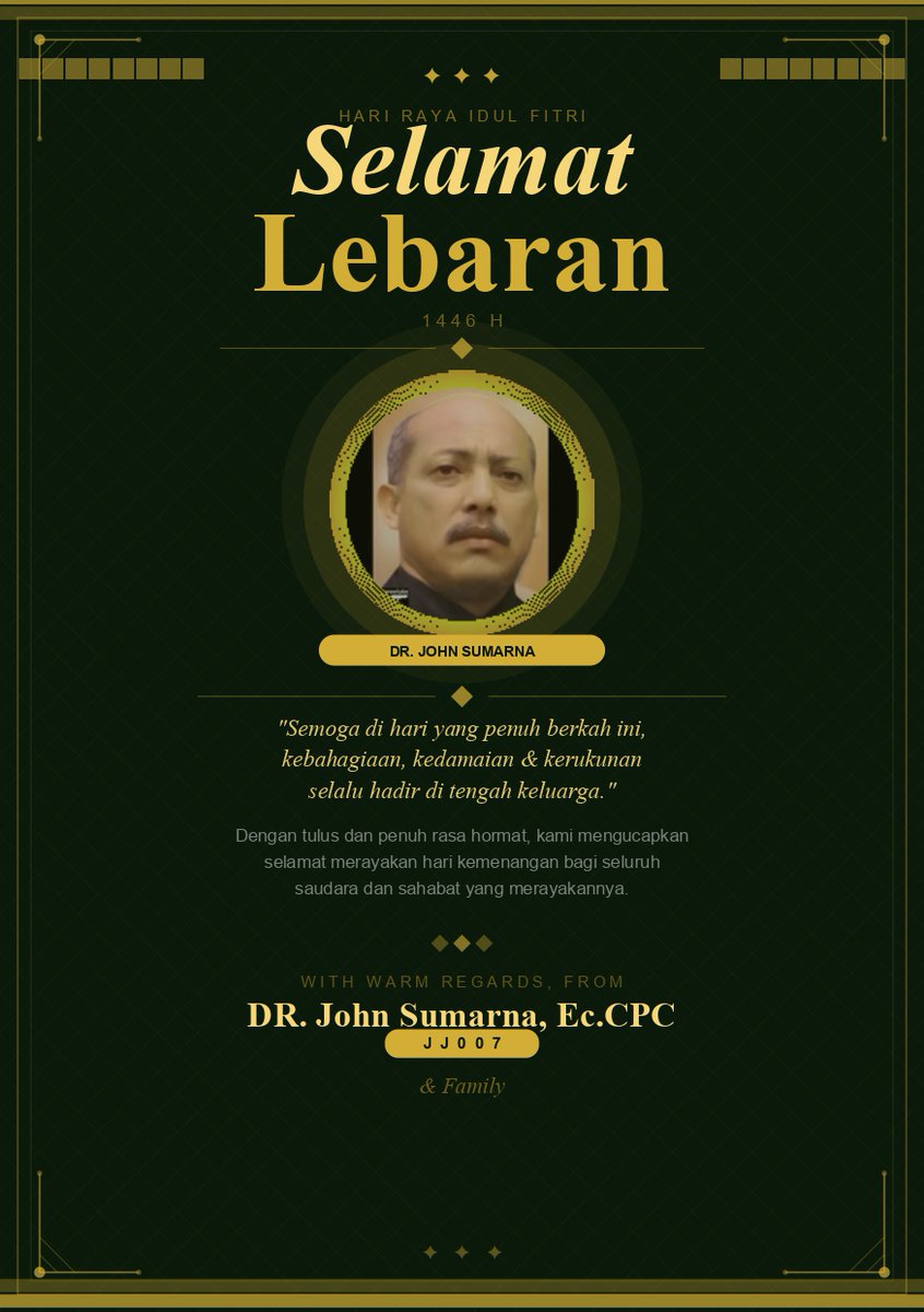DRJohn1467's tweet photo. Selamat merayakan "Lebaran"...keep on Good Faith guys...!!! https://t.co/wIdrIXxdfI
