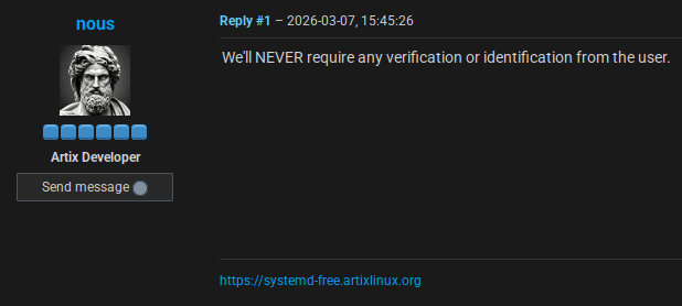 Artix Linux tweet media