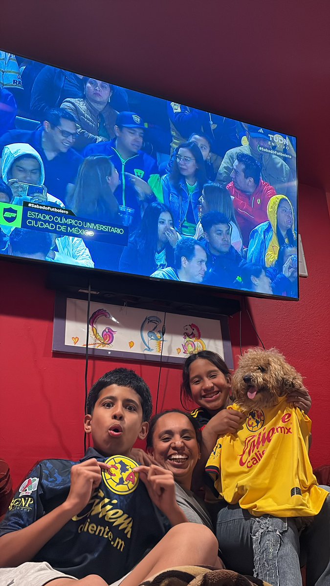 Cesarisso67's tweet photo. #SabadoFutbolero desde La🌆 vamos america💙💛 con el perrito Americanista https://t.co/5rphYVfCrk