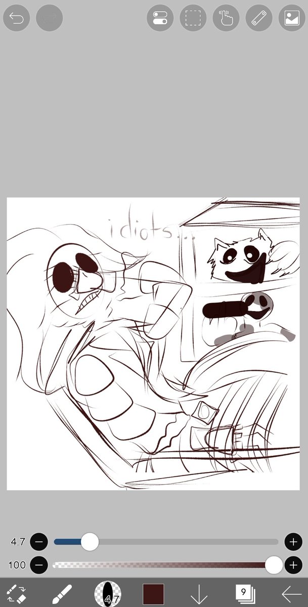 ChzDie's tweet photo. Ha ha ha
Watching them through the cameras, idiots!◇

#poppyplaytime #prototipo1006 #poppyplaytimefanart https://t.co/VJOkNSnuZP