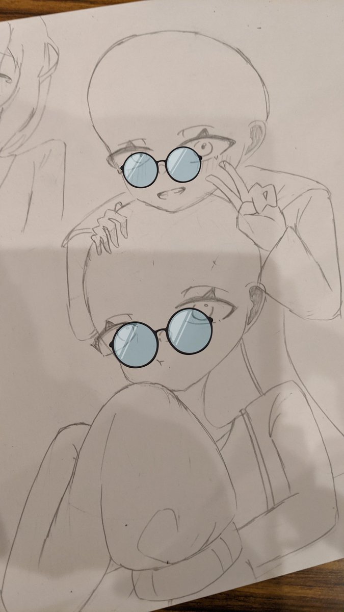 Syumero2's tweet photo. ��ナログイラストにメガネ #イラスト  #練習は大事  #見てくれてありがとう https://t.co/45uopWeiwz