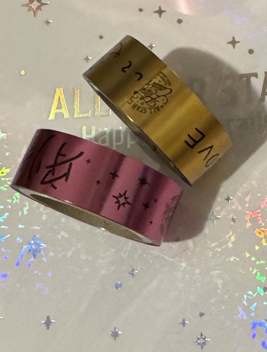 akayuono's tweet photo. うたプリ ASSHC
メタリックテープ

【譲】
那月、翔

【求】
嶺二、蘭丸

郵送
まとめて優先ですがお気軽にお声がけください！ https://t.co/yTRDQXd3Xj