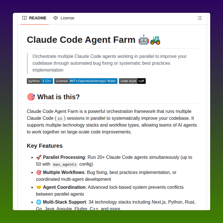 tom_doerr's tweet photo. Orchestrates parallel Claude Code agents

https://t.co/NInV6cuaLm https://t.co/C8ciAh9S3f