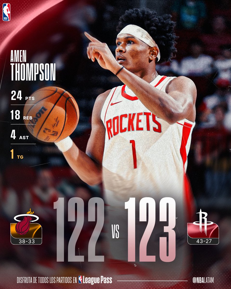 NBALatam's tweet image. PARTIDAZO de Amen Thompson 💥