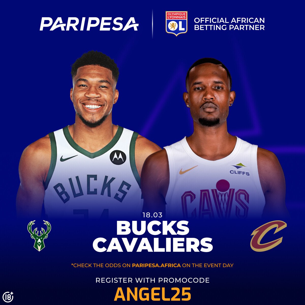 ⚽ Bucks Cavaliers = BIG winning opportunities! 🔥
Don’t just watch — BET &amp; WIN with Paripesa!
🔥 Live betting
🎰 Casino jackpots
💰 High odds &amp; fast payouts

👉 REGISTER HERE: paripesa.bet/angel25

🎟️ PROMOCODE: ANGEL25