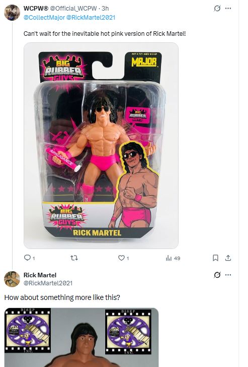BISEPCustomLJNs's tweet photo. Rick Martel himself just posted my work and said he wants his next mass produced figure to resemble my work!

I am beyond humbled!

Thank you, Sir! May God bless you and your kind heart! Thank you for making the little kid in me incredibly giddy and the adult in me equally proud! https://t.co/ci1YspVB9j