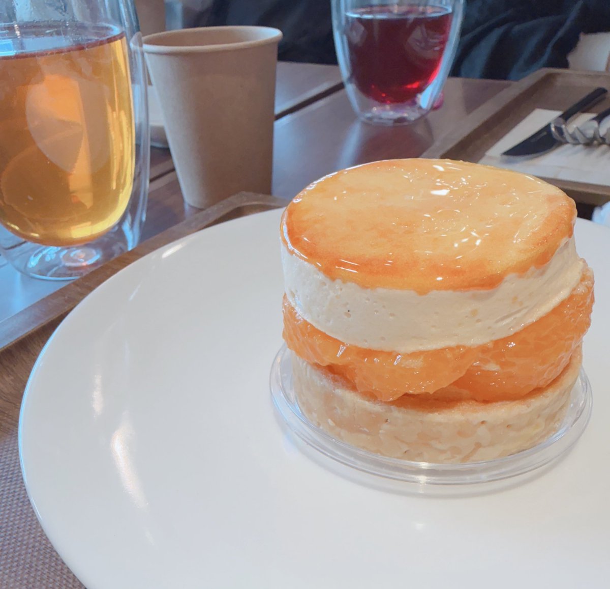 朝から温泉、食事にガレット、そしてケーキ…上質な暮らししてる…感動…