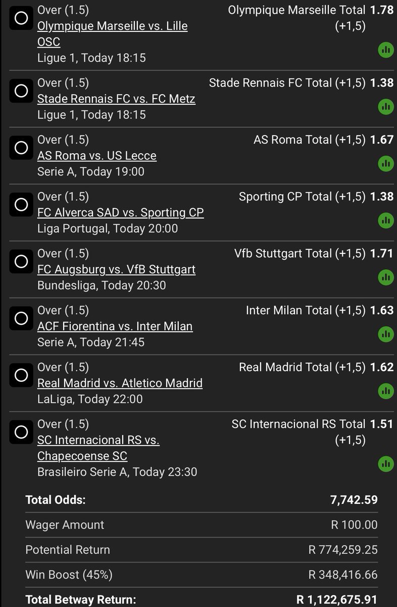 Home/away over 1.5 goals✅

BW47BEE57F👌