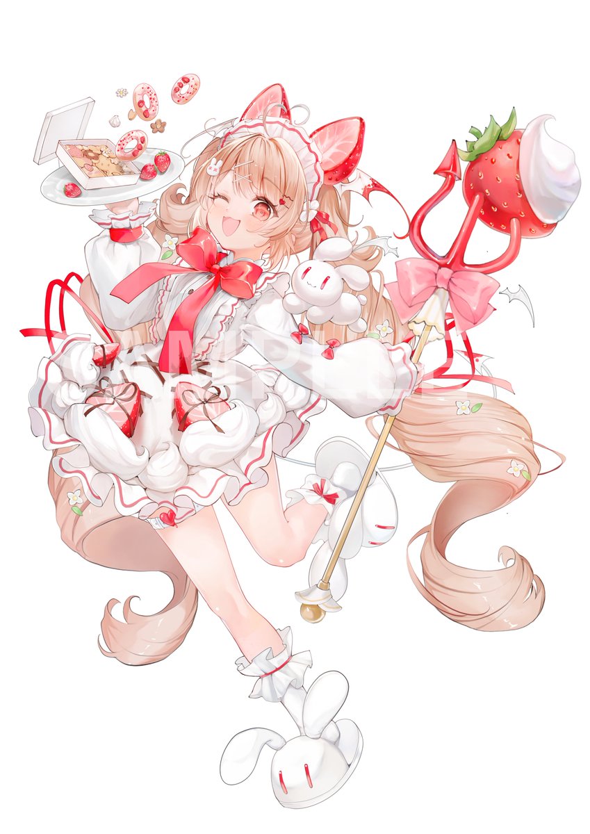 フレリア・ランヴェルセ様（#Freria_inverse）のイラストを描かせていただきました！✨

1周年＆お菓子屋さん開業おめでとうございます！！
りあちゃんのお菓子を食べられるのがとっても楽しみです😋😋

#ふれりあーと