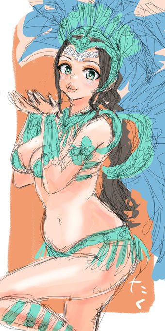 サンバガール92💃🏻途中経過
#イラスト #illustration 