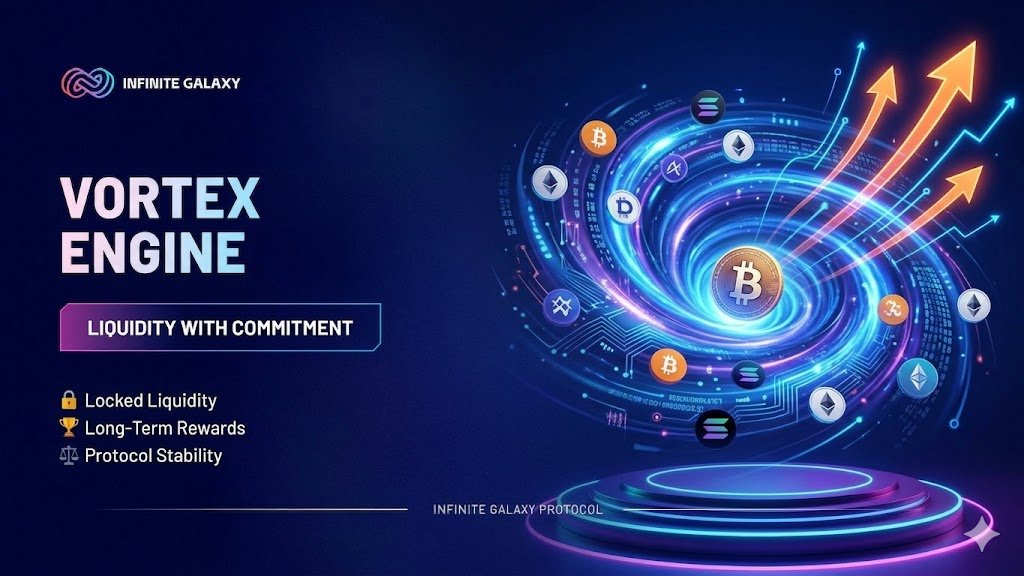 Galaxy_Protoco's tweet image. Traditional liquidity moves randomly.

Infinite Galaxy introduces the Vortex Engine 🌪

🔒 Locked liquidity incentives
📈 Long-term participation rewards
⚡ Continuous protocol stability

Capital that stays
creates ecosystems that grow.

#InfiniteGalaxy #Liquidity