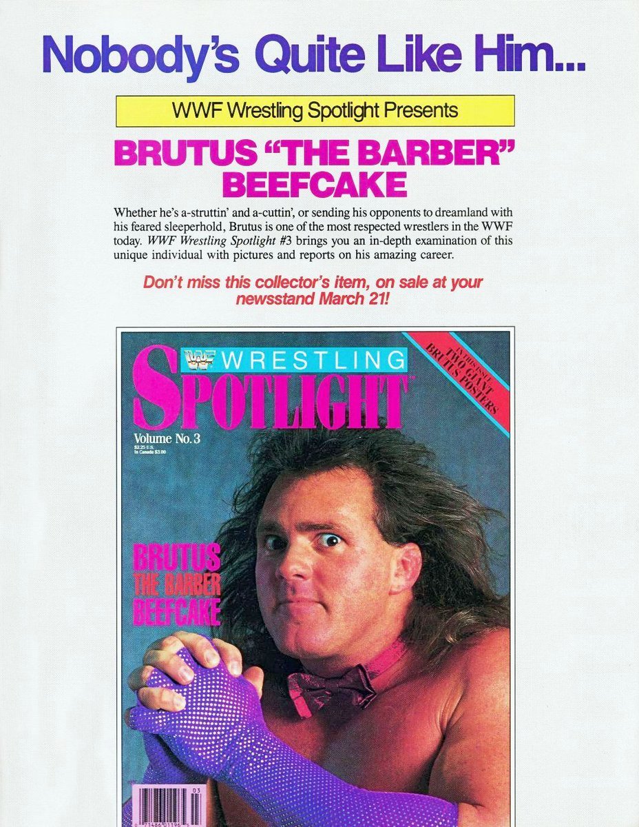 WWFWrestling1's tweet image. 🔦 WWF Wrestling Spotlight Presents Brutus "The Barber" Beefcake! 💈✂️ #WWF #WWE #BrutusBeefcake