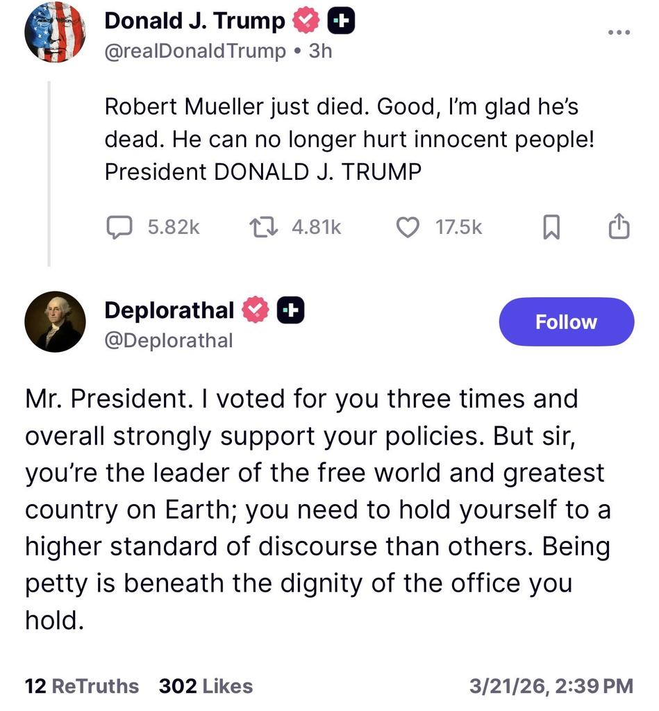 To the majority of Americans, Robert Muller was a Hero and man of principle who served his country well.