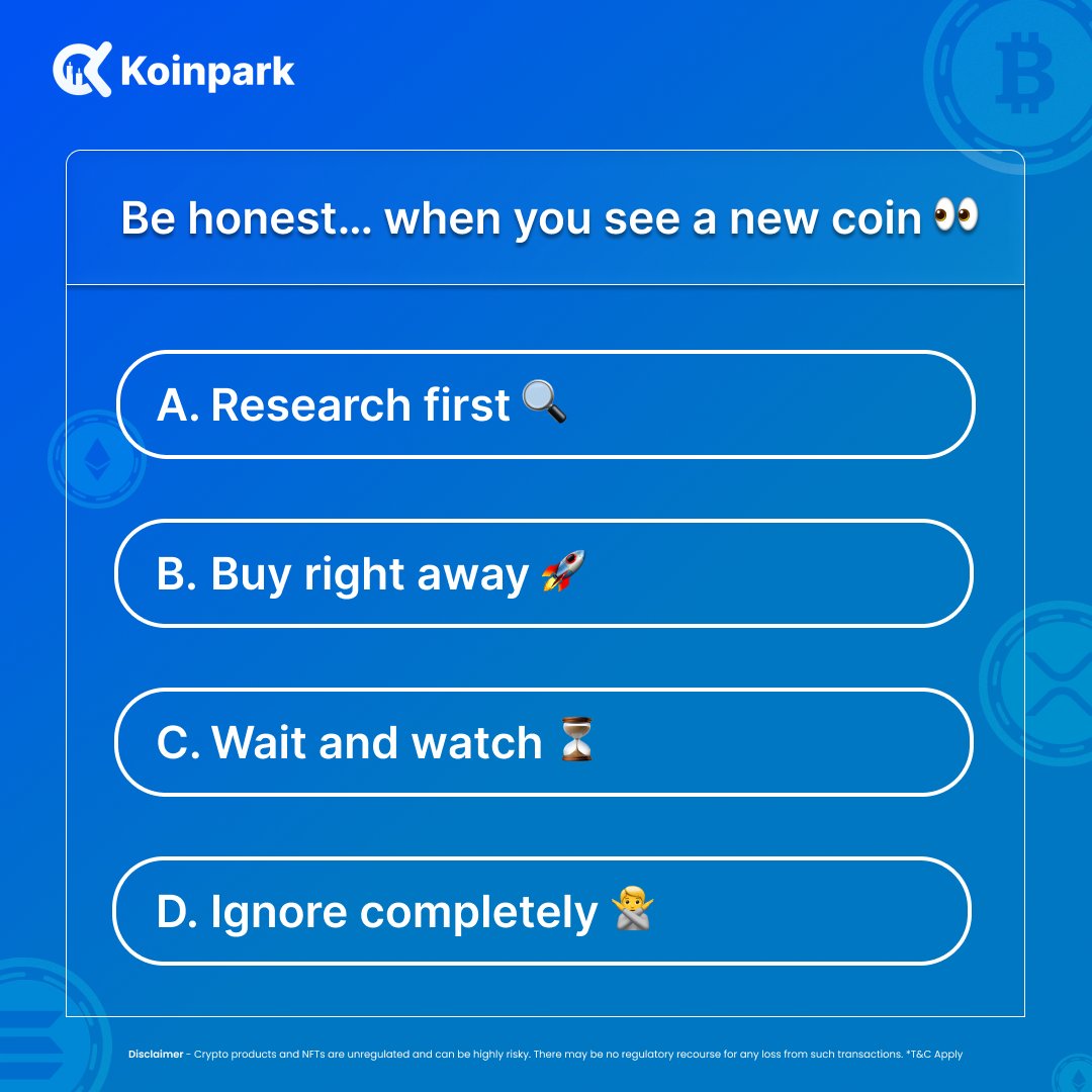 KoinparkExc's tweet image. Every crypto user has a pattern 👀

Which one are you?
 
#crypto #trading #cryptocoin #DYOR