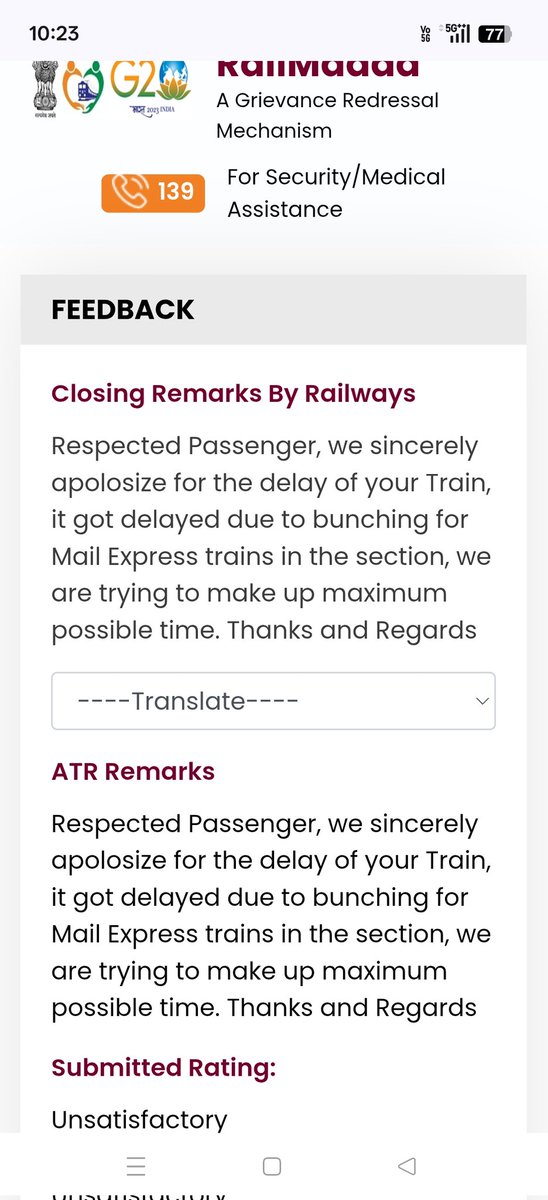 Anshulbundeli's tweet photo. @AshwiniVaishnaw @RailMinIndia 
महोदय train 22163 एक SF train होने के बावजूद भी आज इस ट्रेन को बीना स्टेशन पर 1 घंटा खड़ा कर ट्रेन 18237, 12807 और 12781 को पास दिया गया जबकि ये ट्रेन समय पर चल रही थी इस ट्रेन का किराया भी अन्य ट्रेन से ज्यादा है फिर भी इसको कोई वैल्यू नहीं दी https://t.co/LtptZHfGY5