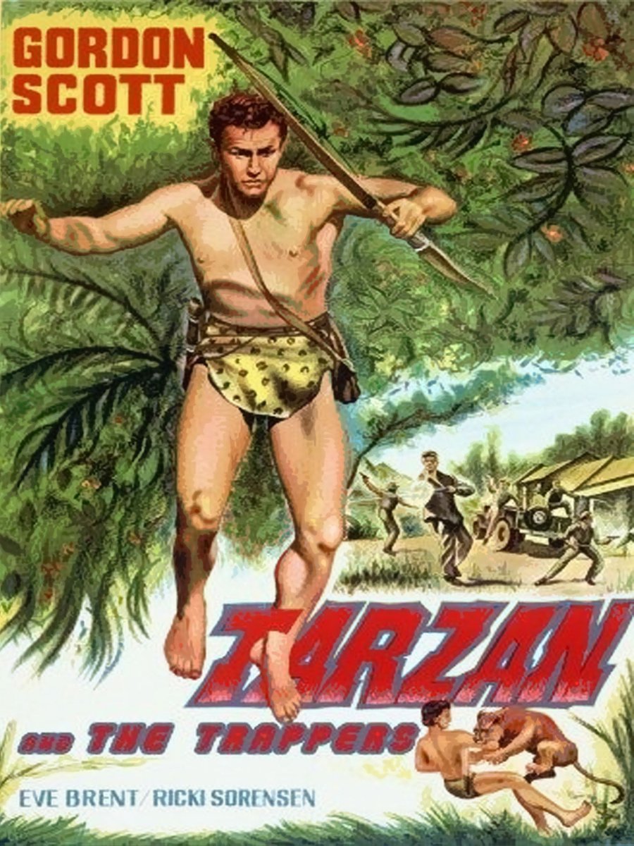 TalkingPicsTV's tweet photo. Down in the jungle with #GordonScott in TARZAN AND THE TRAPPERS (1960) 6am with #EveBrent adventure #TPTVsubtitles https://t.co/Ky0vcW62VU
