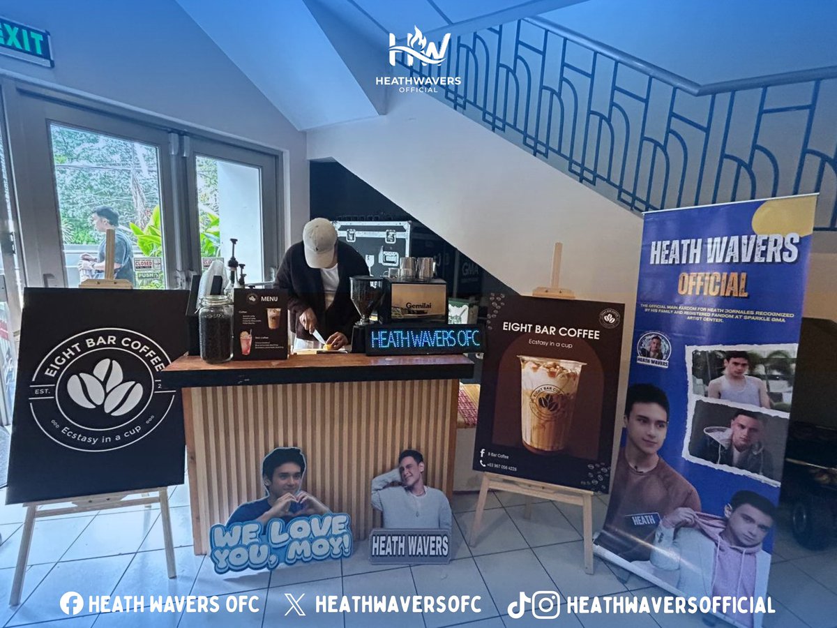 HeathWaversOFC's tweet photo. Heath Wavers Official went all out to support Heath on his All-Out Sunday guesting! 

Making the day even more special are our food and coffee carts—thank you so much to Eight Bar Coffee and Franc & Isco for being part of this moment and for sharing your love and support for our boy who truly deserves it all. 

And to everyone who continues to support and love Heath, thank you from the bottom of our hearts. 

AOSkibidi HEATH FIRST STAGE
AOSkibidi HEATH FIRST STAGE
#HeathJornales
