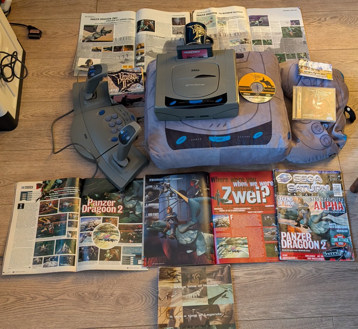 sonicgdavies's tweet photo. 30 years ago today, one of the best 3D shooters ever Panzer Dragoon Zwei was released. Gratitude To Team Andromeda, RIP Takashi Iwade.Presented for your pleasure... #Sega #SegaSaturn #PanzerDragoon #TeamAndromeda https://t.co/W44EQkq0lw