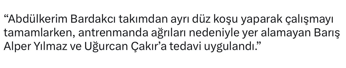 Milli maç arası herhalde Galatasaraylı oyuncuları dinlendirmeye yönelik oluyor. Normal şartlarda önceki günlerde Göztepe maçları vardı, bu sakatlık ve yorgunlukla muhtemelen puan kaybedeceklerdi fakat TFF erteledi. Ligin adaleti bu işte. Bu oyuncular bakalım maça çıkacak mı?