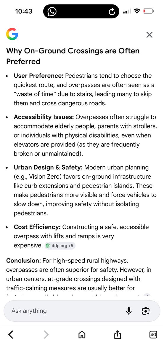 sselvan's tweet photo. ‼️‼️ Clearly #Mehdipatnam #Pedestrian #Overpass is designed with #Cars in mind. ❤️‍🩹

#Pedestrians are least considered in this design. There is no escalator also. 

How would any elderly cross this by climbing?

How do you think you can make adoption of this infrastructure, if it is not usable? Will you block the ground crossing? 

This is in the city centre and can we not slow down the traffic with traffic calming measures? 

Please note #Pedestrians are majority! 
#Walkability is directly related to #Liveability 

@CyberabadR @CYBTRAFFIC @HYDTraffic @HYDTrafficMan @Team_Road_Squad @CPHydCity @CPCyberabad