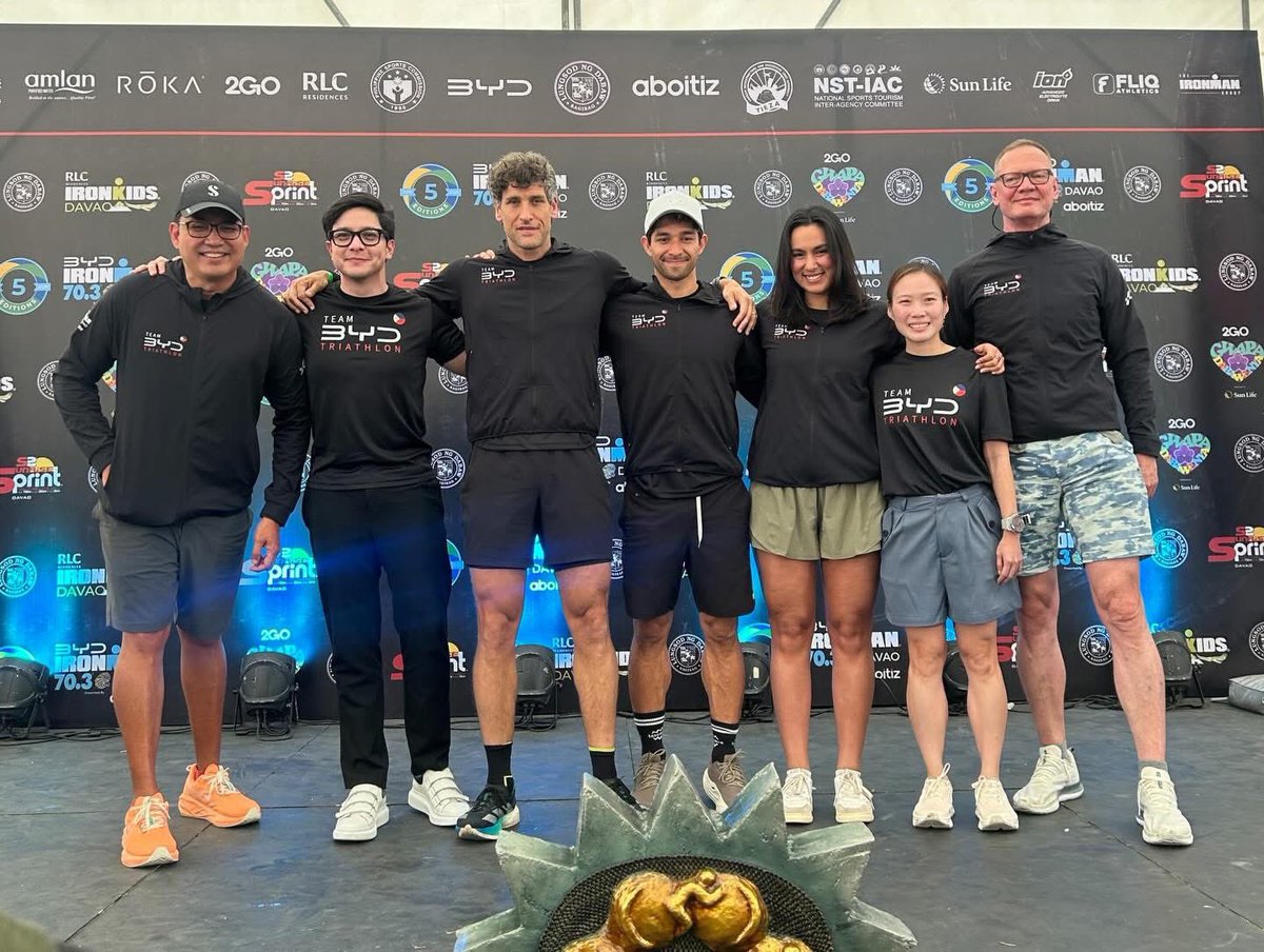 SCENES BEFORE THE RACE: The calm before the kilometers 💪🏻 Here’s a look at Asia’s Multimedia Star and #BYDCarsPhilippines ambassador Alden Richards before completing the BYD Ironman 70.3 Davao!

#AldenRichards #BYDIronmanDavao