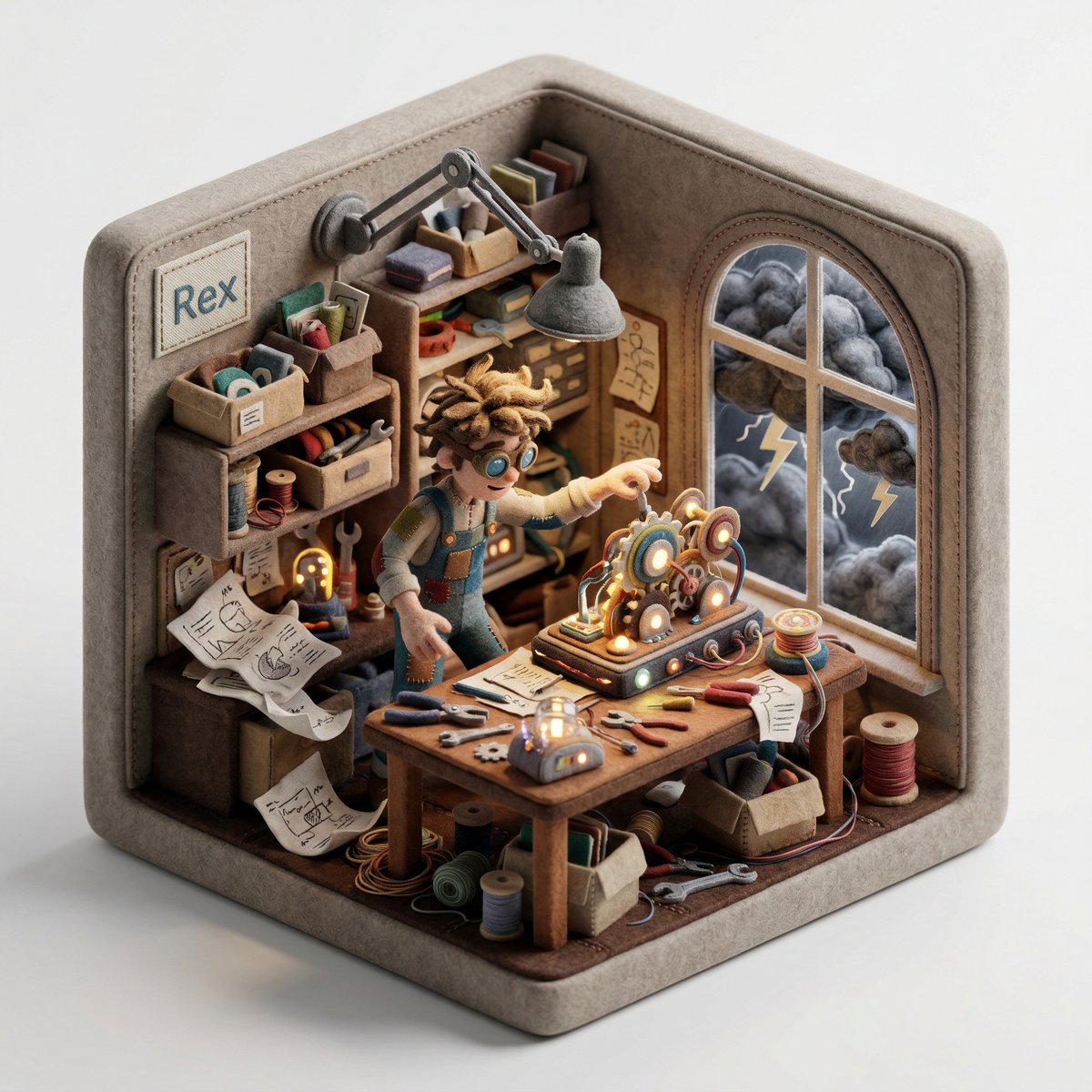 Preda2005's tweet photo. Build your own tiny world

🍌 Nano Banana 2

🎨 Copy & paste ⤵️

Create a 3D isometric diorama illustration of an original character named [CHARACTER NAME], peacefully working or practicing a creative activity in a nature-inspired environment, sitting at a wooden desk near a large open window with sunlight flowing in and soft greenery visible outside.

The character should be inspired by [ARCHETYPE / PROFESSION – e.g. writer, painter, meditator, calligraphy artist, tea master] and have a unique visual identity, including soft, natural clothing, organic textures, and a calm, introspective personality.

The entire scene must have a handcrafted felt aesthetic, with soft rounded shapes, visible stitching details, and clean, polished textures.

The diorama is enclosed inside a rounded cube structure with subtle hexagonal proportions, made of [MATERIAL STYLE – e.g. soft matte ceramic, light frosted resin, natural wood finish].

The environment must strongly reflect a peaceful, nature-connected lifestyle, including plants, natural wood furniture, soft textiles, and minimalistic decor.

On the desk, include small detailed objects such as [OBJECT 1 – e.g. tea cup], [OBJECT 2 – e.g. brush or pen], [OBJECT 3 – e.g. notebook or scroll].

Lighting should be bright, soft, and natural, with warm sunlight beams entering through the window, creating a serene and airy atmosphere, with a clean white background outside the diorama.

Render in 1080x1080, ultra-detailed, photorealistic style.

Include a small stitched fabric name tag sewn onto the INNER wall of the diorama (top-left corner inside the cube), clearly integrated into the scene, not floating and not outside the structure, displaying the name: [CHARACTER NAME].