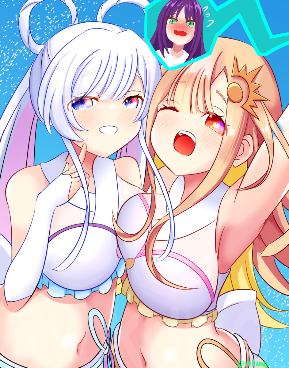 「超かぐや姫!」のかぐやちゃんと月見ヤチヨさん描きました #超かぐや姫 