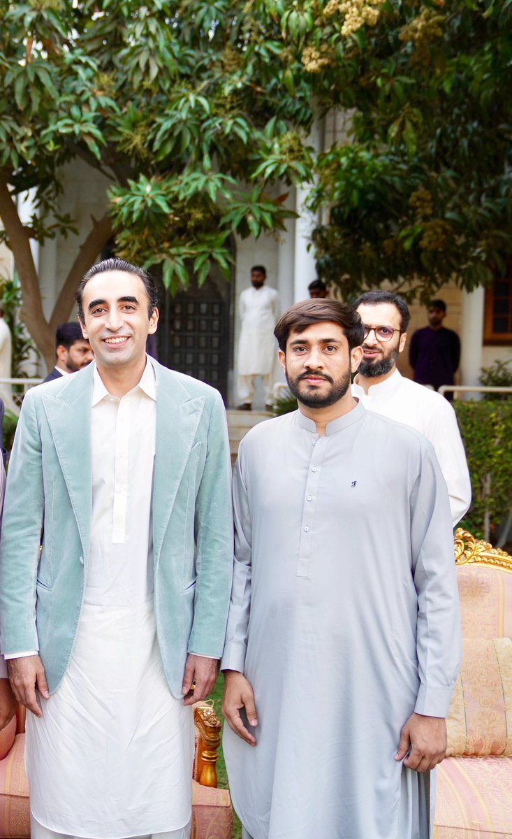 Eid Greetings with My  Honorable leader Chairman PPP Bilawal Bhutto Zardari sb at Nao Dero House larkana.❤️
<a href="/BBhuttoZardari/">Bilawal Bhutto Zardari</a>