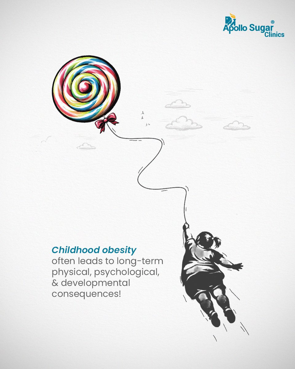 ApolloSugar_Ind's tweet photo. Childhood excess weight isn't "just baby fat", it increase the risk of diabetes and other serious health risks early in life. Seek guidance from our experts today!

To book an appointment, call 1800-103-1010. https://t.co/ogmyTGOJLw