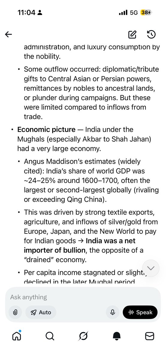 black_quire's tweet photo. @monkey41119 @santhoo9 If you hit the grok button, this is exactly what comes, and it confirms my point that the outflow was insignificant. Hopefully you learned something today, and can look past your Muzi hate and accept Mughals was primarily an India empire first. https://t.co/NEhdLMDk0V