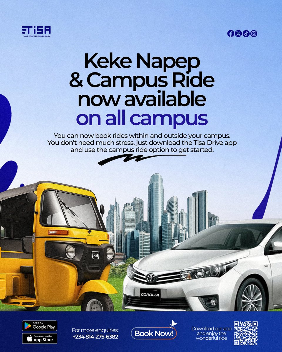 TisaDrive's tweet photo. Today's sun is much, you no go like ride with Tisa Drive? 

All option is available now

#tisadrive #enugu #Nsukka #fypchallenge https://t.co/HRc1e5OieW