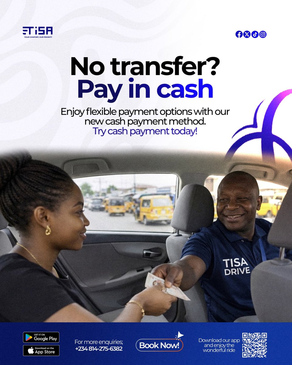 TisaDrive's tweet photo. No money in your app wallet?
No problem, you can pay with cash!!

Book a ride today and enjoy this new features ✅

#tisadrive #Nsukka #enugu #fypchallenge https://t.co/C25drsPPDG