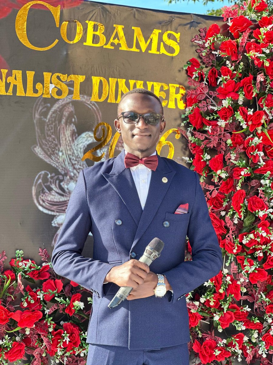 BasalirwaJB's tweet photo. 📍Weekend Office – Protea Hotel Kampala Skyz, Naguru 🥂 

Yesterday I did a thing as the Official Corporate Emcee at the CoBAMS Finalists' Dinner 2026 🍽️🥂

Big kudos to our successors - the 91st College Guild Council Leadership - for organising such an incredible event! 👏🔥 https://t.co/mMLCljXLgC