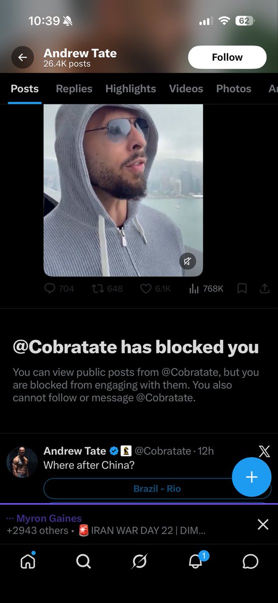 I’m honored. <a href="/Cobratate/">Andrew Tate</a>  I think it was from his gay boi stance gun range video 🤣 he’s so soft. #realworld
