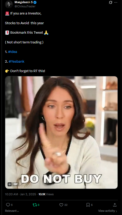 ChikouTrader's tweet image. 🚨 1 year ago, I said AVOID:

#Idea
#YesBank

Not for traders.
For investors.

It likely saved many from dead money &amp;amp; drawdowns.

Now the story may flip.

📊 Signs of bottoming → possible upward move this year.( dont jump now to add, 

it may take time atleast, 4-6 months  ) !